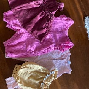 4 piece random rompers. All 0/3M